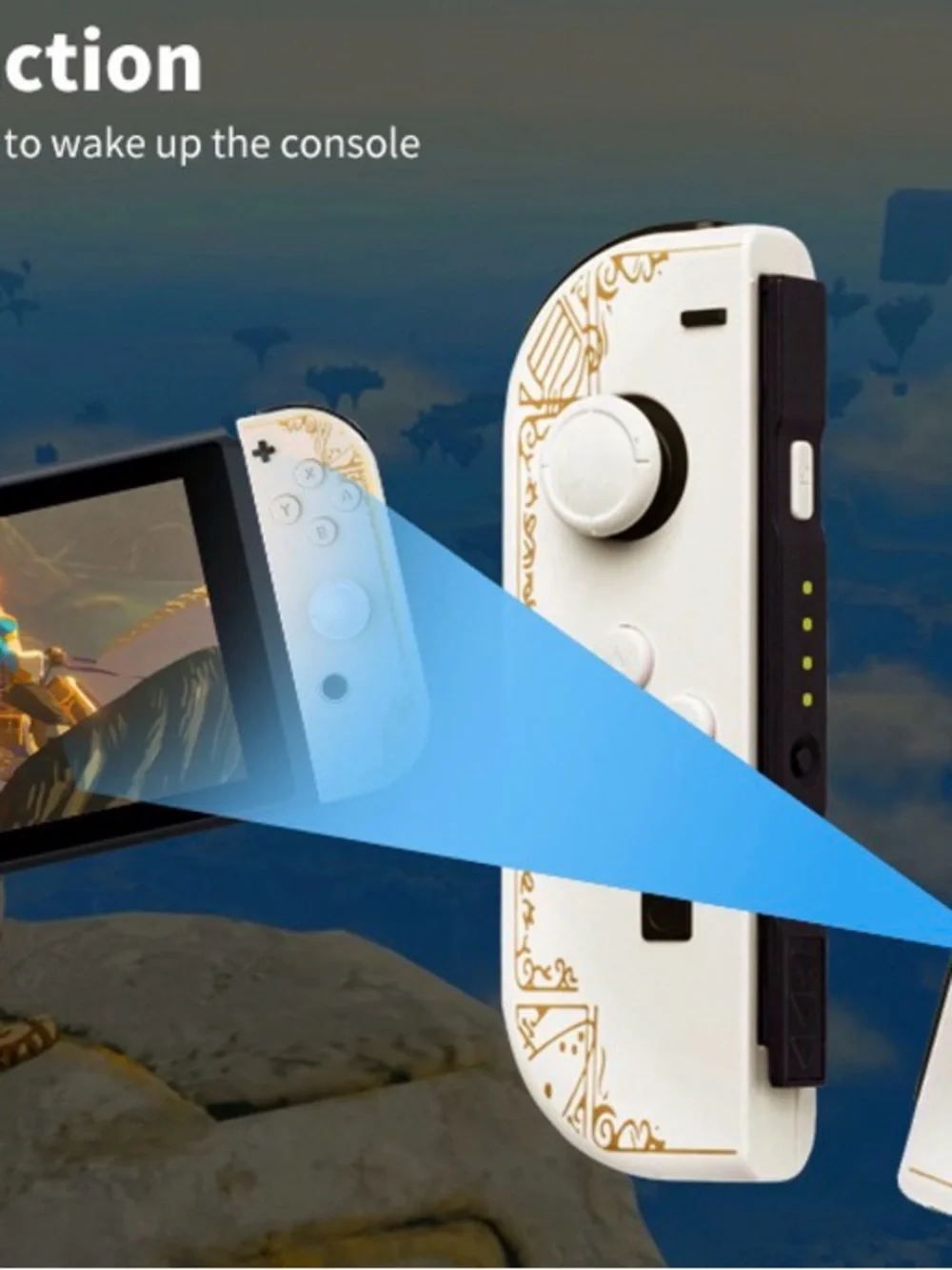 Nintendo Compatible Joy-Con Controller Pair - White with Gold Accent